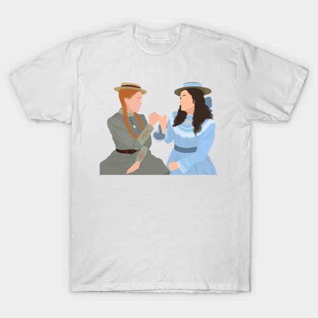 Anne and Diana Pinky Swear Oath Promise Fan Art T-Shirt by senaeksi